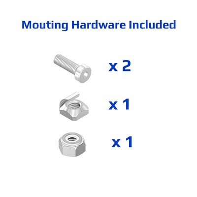 55-131-1 MODULAR SOLUTIONS METALLIC ANODIZED ALUMINUM SLIDING RAIL SUPPORT BRACKET INCLUDING HARDWARE